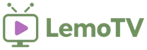 Lemo TV wordmark on the footer band